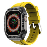 Refit Mod Kit Metal Case for Apple Watch Band Ultra 49mm Modification Rubber Strap for iwatch series 8 Sport Brecelet for men