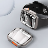 Refit Modification Ultra Case+ Tempered Glass for Apple Watch 8 7 45mm Upgrade For iwatch Ultra 49mm Screen Protector+PC Cover