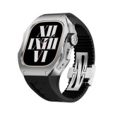 Luxury Titanium & Carbon Fiber Modification Kit For Apple Watch Ultra 49MM Cover For iWatch Series Refit Metal Frame Case Strap