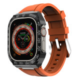Refit Mod Kit Metal Case for Apple Watch Band Ultra 49mm Modification Rubber Strap for iwatch series 8 Sport Brecelet for men