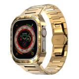 Refit Mod Kit Metal Case for Apple Watch Band Ultra 49mm Modification Rubber Strap for iwatch series 8 Sport Brecelet for men