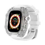 Transparent Modification Kit Case Band For Apple Watch Ultra 49mm Rubber Strap For iWatch 8 7 6 5 4 SE 45MM 44MM Wholesale