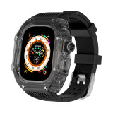 Transparent Modification Kit Case Band For Apple Watch Ultra 49mm Rubber Strap For iWatch 8 7 6 5 4 SE 45MM 44MM Wholesale