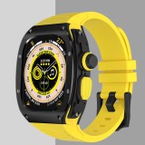 Luxury Stainless Steel Case Modification Kit for Apple Watch 8 Ultra Rubber Band IWatch Series 8 49mm Sport Bracelet Refit Mod
