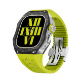 Luxury Titanium & Carbon Fiber Modification Kit For Apple Watch Ultra 49MM Cover For iWatch Series Refit Metal Frame Case Strap