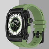 Luxury Stainless Steel Case Modification Kit for Apple Watch 8 Ultra Rubber Band IWatch Series 8 49mm Sport Bracelet Refit Mod