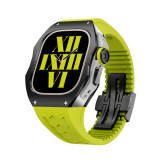Luxury Titanium & Carbon Fiber Modification Kit For Apple Watch Ultra 49MM Cover For iWatch Series Refit Metal Frame Case Strap
