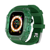 Transparent Modification Kit Case Band For Apple Watch Ultra 49mm Rubber Strap For iWatch 8 7 6 5 4 SE 45MM 44MM Wholesale