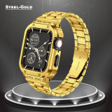Correa Stainless Steel Band Case For Apple Watch Ultra 49mm 8 7 6 5 4 3 Band 45mm 44mm Bumper frame iwatch series 40mm 41mm Mod