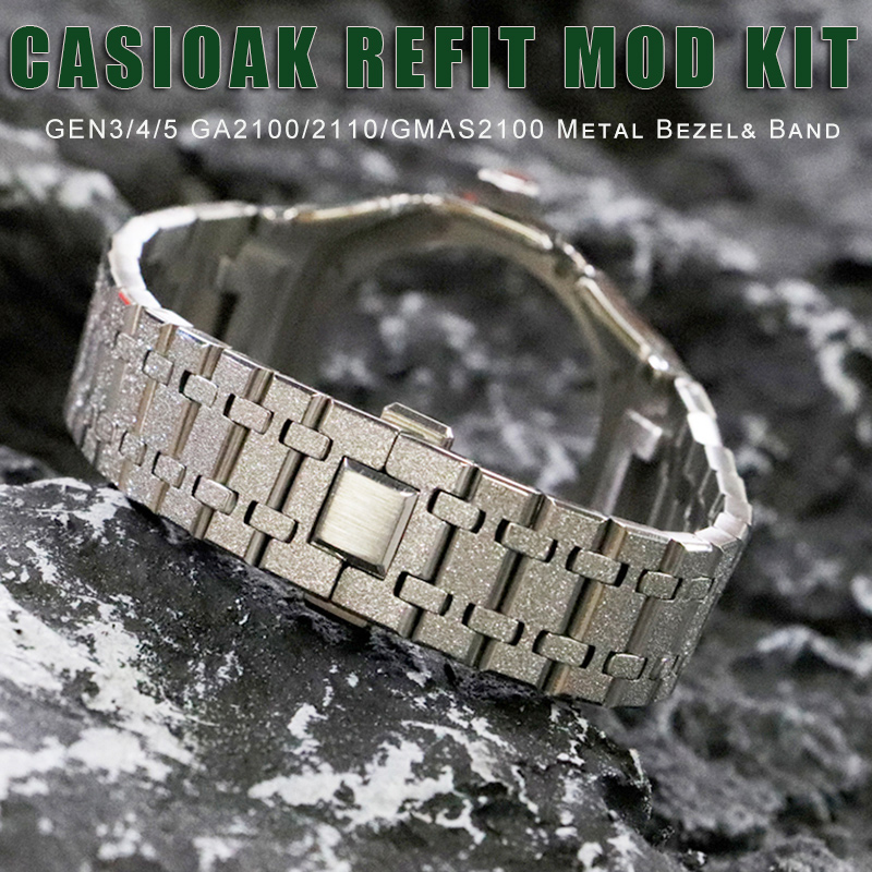 GEN5 GEN4 Casioak Mod Kit for GA2100 Gmas2100 Metal Bezel for G Shock 4th Generation Stainless Steel Watch Case Strap for GA2110