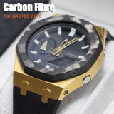 Casioak Carbon Fiber Case For GA2100 2110 Gen3 Gen4 Modification Kit Luxury Protective Rubber Sports Band Butterfly Buckle