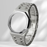 Stainless Steel Kit For Casioak GA2100 Metal Bezel With Screw Modification Steel Case For GAB 2100 2110 Replacement Accessories