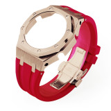GM2100 Refit Mod kit Frame Bumper GEN4 For Casioak Watch Stainless Steel Metal Case Bezel Rubber Strap Band With Screws Correa