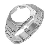 GM2100 Refit Mod kit Frame Bumper GEN4 For Casioak Watch Stainless Steel Metal Case Bezel Rubber Strap Band With Screws Correa