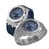 GM2100 Refit Mod kit Frame Bumper GEN4 For Casioak Watch Stainless Steel Metal Case Bezel Rubber Strap Band With Screws Correa