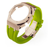 GM2100 Refit Mod kit Frame Bumper GEN4 For Casioak Watch Stainless Steel Metal Case Bezel Rubber Strap Band With Screws Correa