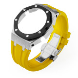 GM2100 Refit Mod kit Frame Bumper GEN4 For Casioak Watch Stainless Steel Metal Case Bezel Rubber Strap Band With Screws Correa