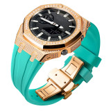 Metal+Silicone Watch Strap Bezel Accessories Compatible Retrofit Kit For Casio GA2100 Mod Silicone Or Stainless Steel Band 175mm