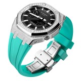 Metal+Silicone Watch Strap Bezel Accessories Compatible Retrofit Kit For Casio GA2100 Mod Silicone Or Stainless Steel Band 175mm
