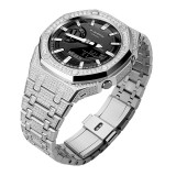 Metal+Silicone Watch Strap Bezel Accessories Compatible Retrofit Kit For Casio GA2100 Mod Silicone Or Stainless Steel Band 175mm