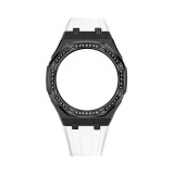 Luxury Diamond Modification Kit for Casioak GA2100 GA-2110 Stainless Steel Cover Rubber Band For GMAS2100 Metal Case Refit Set