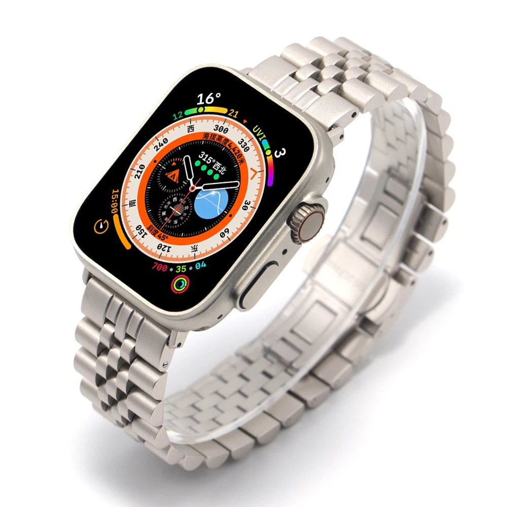 OEM Custom WatchBand Loop Band Strap for Iwatch 49mm Stainless Steel Strap For Apple Watch Ultra 8 7 SE 6 5 4 3