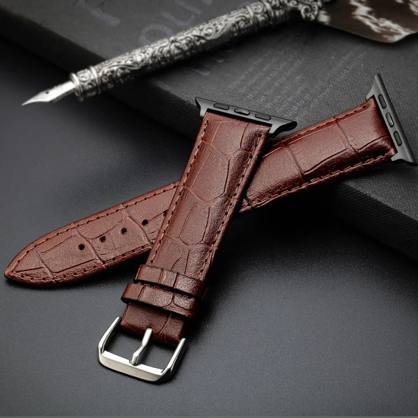 Dropshipping Smart Bracelets for IWatch Series 7 6 5 4 3 SE Leather Strap for Apple Watch Band 44mm 40mm 41mm 45mm