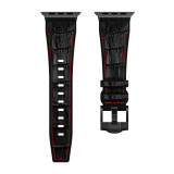 Soft Band for Iwatch Series 8 7 6 5 4 3 Se Correa for Apple Watch Ultra Band 49mm 44mm 42mm 41mm Crocodile pattern Leather Band