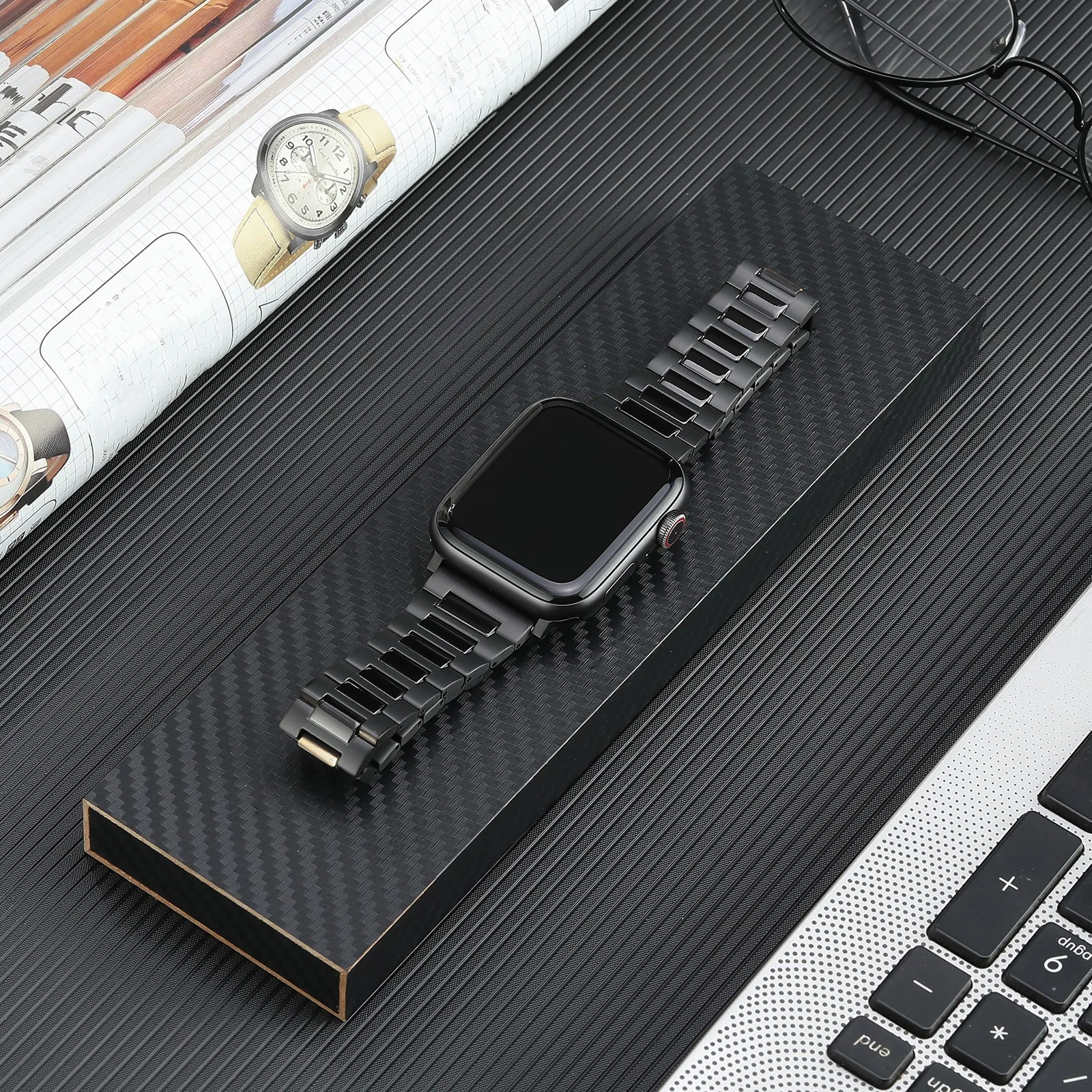 Titanium Strap for Apple Watch Band 49mm 45mm 44mm Butterfly Buckle Bracelet for IWatch Series Ultra 8 7 6 5 4 SE 40mm 42mm 38mm