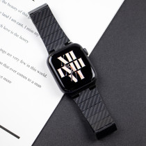 Carbon Fiber Magnetic Band for Apple Watch Ultra 49mm Strap IWatch Series 8 7 45mm 41 44mm 40 42mm 6 5 4 3 SE Light Bracelet Men