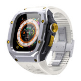 Stainless Steel Case For IWatch 9 8 7 6 45mm 44mm Sport Strap Replacement Luxury Modification Kit For Apple Watch Ultra 2 49mm