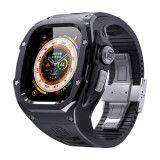 Stainless Steel Case For IWatch 9 8 7 6 45mm 44mm Sport Strap Replacement Luxury Modification Kit For Apple Watch Ultra 2 49mm
