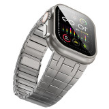 Magnetic Men Strap IWatch Series 9 8 7 6 5 4 Se Ultra 2 Titanium Color Stainless Steel Band for Apple Watch 49mm 45mm 44mm 42mm