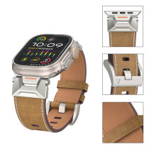 Genuine Leathe Luxury Strap for Apple Watch Band Ultra 2 49mm 45mm 44mm 42mm Correa Bracelet Iwatch Series 9 87 6 5 4 Se3