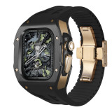 49MM For Ultra 2 Fashionable Business Modification kit for Apple watch Metal Case FKM rubber strap folding buckle one-piece luxury multi-color optional mod kit
