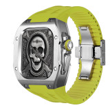 49MM For Ultra 2 Fashionable Business Modification kit for Apple watch Metal Case FKM rubber strap folding buckle one-piece luxury multi-color optional mod kit