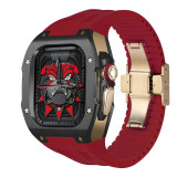 49MM For Ultra 2 Fashionable Business Modification kit for Apple watch Metal Case FKM rubber strap folding buckle one-piece luxury multi-color optional mod kit