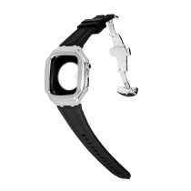 Rubber Band &Case Set 45mm 44mm 42mm Mod Kit for iWatch Strap Modification Kit For Apple watch Case 7 6 SE 5 4