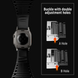 Luxury Solid Color Silicone Sports Folding Buckle Watch Band Suitable for Smartwatch Strap Series 9/10/SE/8/7/6/ultra/ultra2