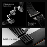 Luxury Solid Color Silicone Sports Folding Buckle Watch Band Suitable for Smartwatch Strap Series 9/10/SE/8/7/6/ultra/ultra2