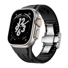 Ultra Silicone Sports Band for Apple Watch 46mm 45mm 44mm 42mm Premium Bracelet for Iwatch Ultra 2 1 49mm Series 10 9 8 7 Se 6