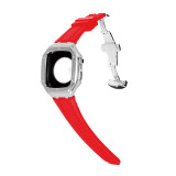 Rubber Band &Case Set 45mm 44mm 42mm Mod Kit for iWatch Strap Modification Kit For Apple watch Case 7 6 SE 5 4