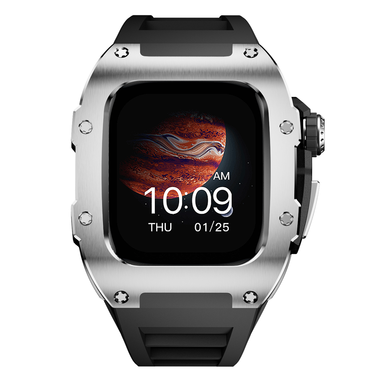 Modification Kits Voor for Apple watch band 10 9 8 7 6 Se 5 Stainless Steel Silicone Band Mod 46mm Compatible with: S10 46mm