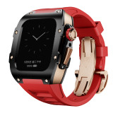 Modification Kits Voor for Apple watch band 10 9 8 7 6 Se 5 Stainless Steel Silicone Band Mod 46mm Compatible with: S10 46mm