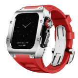 Modification Kits Voor for Apple watch band 10 9 8 7 6 Se 5 Stainless Steel Silicone Band Mod 46mm Compatible with: S10 46mm