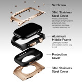Modification Kits Voor for Apple watch band 10 9 8 7 6 Se 5 Stainless Steel Silicone Band Mod 46mm Compatible with: S10 46mm