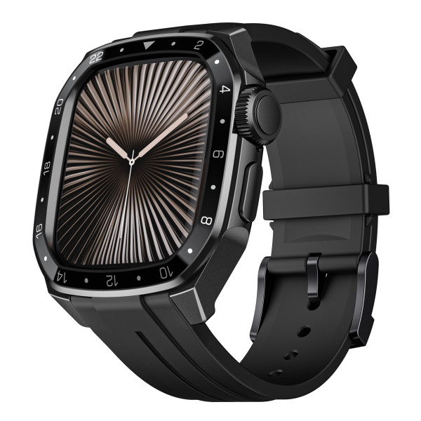 Luxury Integrated Metal Case with Strap for Apple Watch Band 46mm Rugged Protective Cover with Silicone Band for iWatch S10 46mm