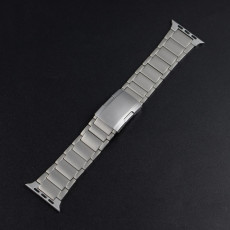 Tortoise shell pattern titanium metal watch band compatible with Apple Watch Ultra 8 7 SE 6 5 4 3