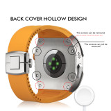 49MM For Ultra 2 Fashionable Business Modification kit for Apple watch Metal Case FKM rubber strap folding buckle one-piece luxury multi-color optional mod kit