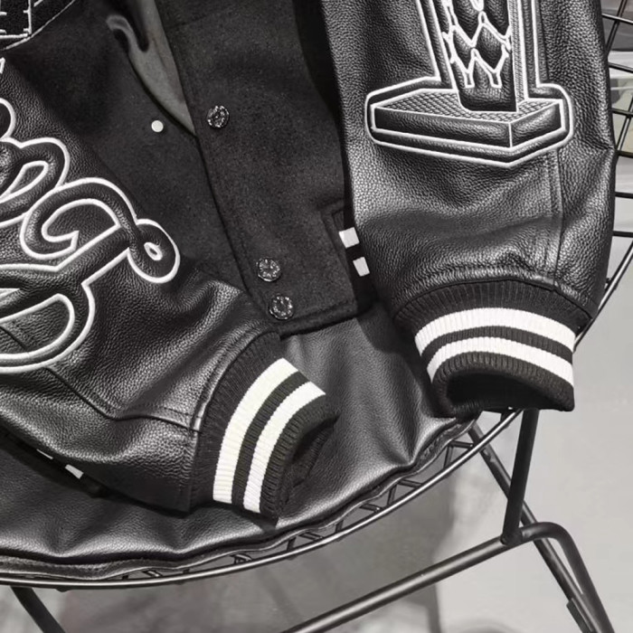 Louis Vuitton Leather Basketball Jacket Coat #nigo9988